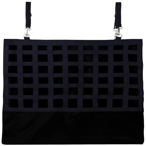 Kronabelle Heusack für langsames Füttern für Pferde, Kaninchen und Kleintiere – Oxford-Stoff-Futterstation mit Netz-Front, verstellbaren Trägern, belüftetem Design, bunte Optionen für den Außenbereich von Kronabelle