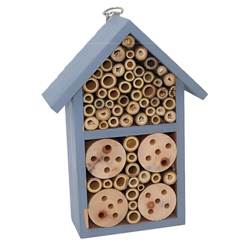Wood Mason Bee House Garden Insect Hotel, Outdoor Long Lasting Habitat Tubes, Educational Home Kids & Adults, Blue Wood Mason Bee House Garden Insect Hotel, Outdoor Long Lasting Habitat Tubes, Educational Home Kids & Adults, Blue von Kronabelle