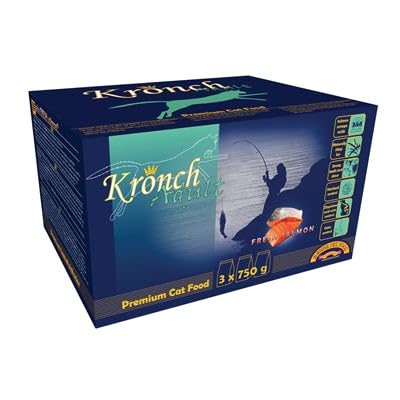 Kronch Adult Premium Cat Food | 3 x 750 g | Trockenfutter im Frischebeutel für ausgewachsene Katzen | Kann dabei helfen, Harnsteinen vorzubeugen | Bei Haarballenbildung von Kronch