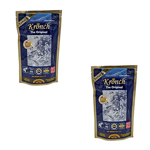 Lakse Kronch Original | Doppelpack | 2 x 175 g | Hundesnack mit frischem Lachs | Reich an wichtigen Omega-3 und -6 Fettsäuren | Getreidefrei und für Allergiker geeignet von Kronch