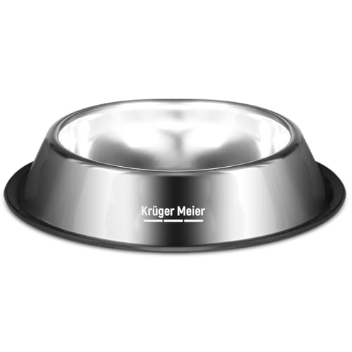 Kruger Meier Lumnora - Edelstahl-Hundenapf & Katzennapf, 540 ml / 21 cm, Rutschfester Gummiring, Spülmaschinenfest, Ideal für kleine Hunderassen Kruger Meier Lumnora - Edelstahl-Hundenapf & Katzennapf, 540 ml / 21 cm, Rutschfester Gummiring, Spülmaschinenfest, Ideal für kleine Hunderassen von Krüger Meier