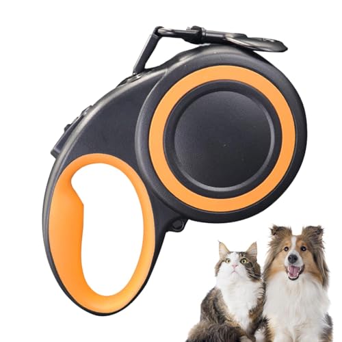 Krujecnt Einziehbare Hundekette, robuste einziehbare Hundekette - Tragbares Haustierband - Einziehbare Kette mit reflektierendem Streifen, 5 m, 360 Grad verhedderungsfrei, Rutschfester Griff, Starke Krujecnt Einziehbare Hundekette, robuste einziehbare Hundekette - Tragbares Haustierband - Einziehbare Kette mit reflektierendem Streifen, 5 m, 360 Grad verhedderungsfrei, Rutschfester Griff, Starke von Krujecnt