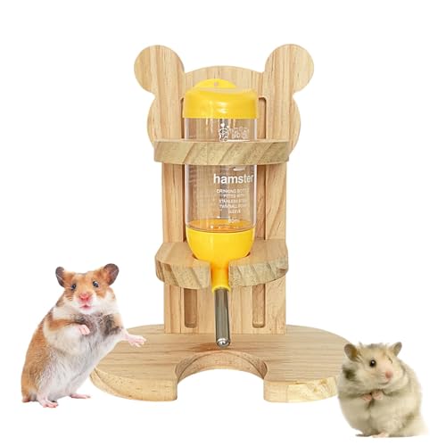 Krujecnt Hamster-Wasserflaschenständer, Hamster-Wasserflaschenhalter - Kein Tropfen stehender Wasserspenderhalter,Verstellbarer Flaschenständer aus, Bär Cartoon Hamster Wasserflaschenständer für Krujecnt Hamster-Wasserflaschenständer, Hamster-Wasserflaschenhalter - Kein Tropfen stehender Wasserspenderhalter,Verstellbarer Flaschenständer aus, Bär Cartoon Hamster Wasserflaschenständer für von Krujecnt