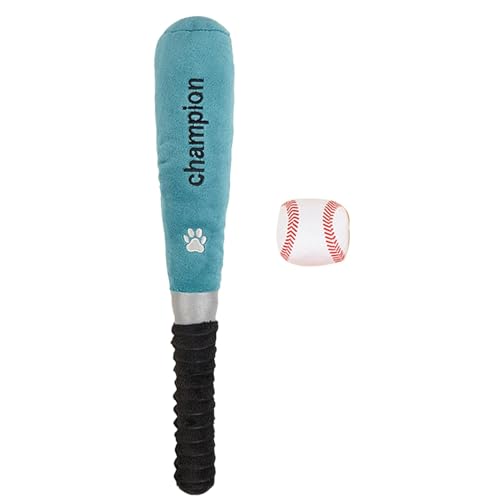 Krujecnt Quietschendes Hundespielzeug, Baseballschläger-Hundespielzeug - Hunde-Anreicherungsspielzeug mit integriertem Quietschgerät - Welpen-Beißspielzeug, Kauspielzeug für Welpen, zum Zahnen Krujecnt Quietschendes Hundespielzeug, Baseballschläger-Hundespielzeug - Hunde-Anreicherungsspielzeug mit integriertem Quietschgerät - Welpen-Beißspielzeug, Kauspielzeug für Welpen, zum Zahnen von Krujecnt
