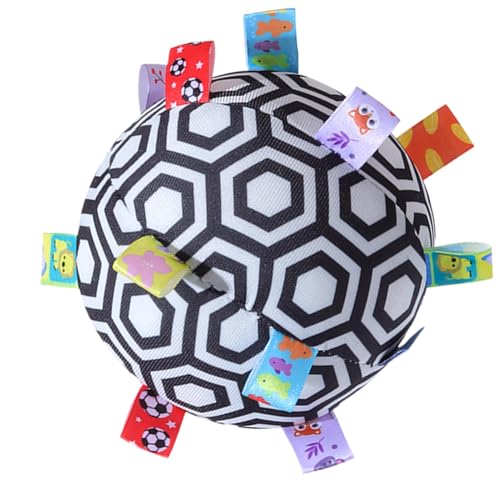 Krujecnt Weiches sensorisches Ballspielzeug, Plüsch-Sensorball | Plüsch-Multisensorspielzeug mit Rassel - Greifspielzeug mit kontrastreichen Farben, Band-Tag-Ball für Kinder im Alter von 0–12 Monaten Krujecnt Weiches sensorisches Ballspielzeug, Plüsch-Sensorball | Plüsch-Multisensorspielzeug mit Rassel - Greifspielzeug mit kontrastreichen Farben, Band-Tag-Ball für Kinder im Alter von 0–12 Monaten von Krujecnt