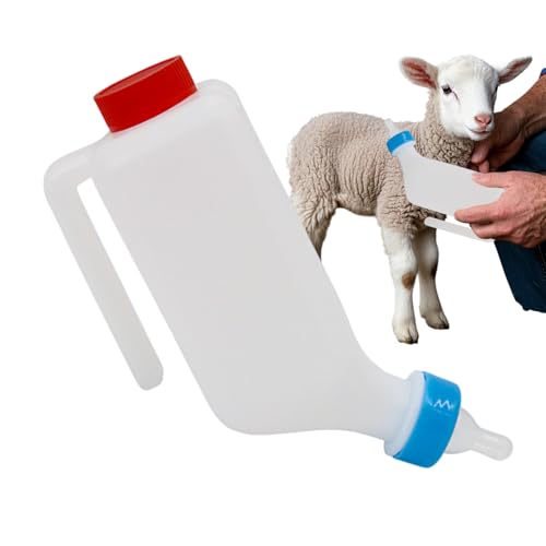 Krujecnt Ziegenfütterungsflasche,Säugflasche Mit Skala Für Lämmer | 800ml Flasche für die Fütterung und Aufzucht von Kleintieren mit ergonomischem Griff für Jungtiere wie Schafe Ziegen und Welpen Krujecnt Ziegenfütterungsflasche,Säugflasche Mit Skala Für Lämmer | 800ml Flasche für die Fütterung und Aufzucht von Kleintieren mit ergonomischem Griff für Jungtiere wie Schafe Ziegen und Welpen von Krujecnt