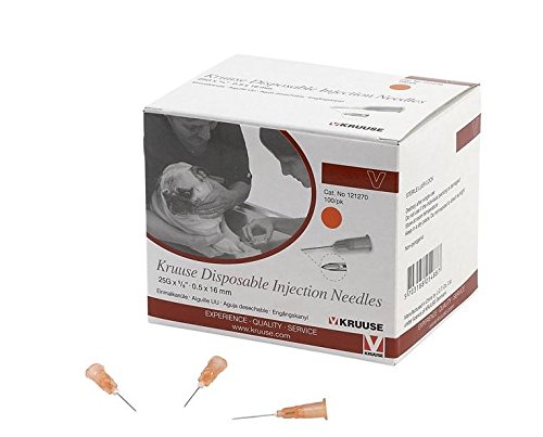 Kruuse Einweg-Nadel, 0,5 x 16 mm, 25 g, Orange, 100 Stück Kruuse Einweg-Nadel, 0,5 x 16 mm, 25 g, Orange, 100 Stück von Krutex