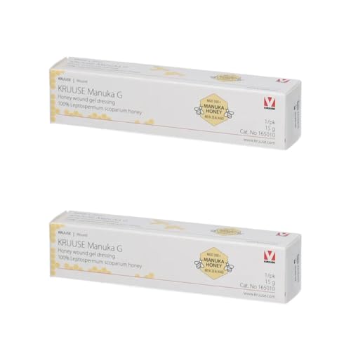 KRUUSE Manuka G Honigsalbe | Doppelpack | 2 x 15 g | Wundgel mit Honig | Zum Auftragen auf der Haut bei oberflächlichen Verletzungen bei Tieren | Kann bei der Wundheilung unterstützend wirken von Kruuse