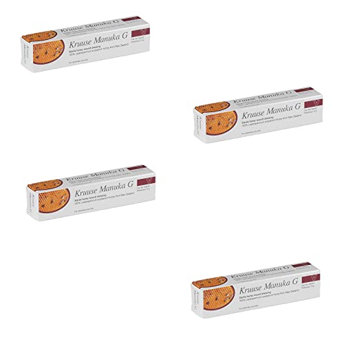 Kruuse Manuka G Honigsalbe | 4 x 15 g | Wundgel mit Honig | Zum Auftragen auf der Haut bei oberflächlichen Verletzungen bei Tieren | Kann bei der Wundheilung unterstützend wirken von Kruuse