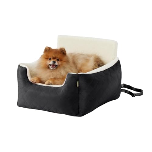 Hunde-Autositz mit Memory-Schaum für kleine Hunde, 9 kg Kapazität, Reise-Haustierbett, Sicherheitsleinen und Aufbewahrungstasche, verdicktes, atmungsaktives Design für Hunde und Katzen von Ksaipx