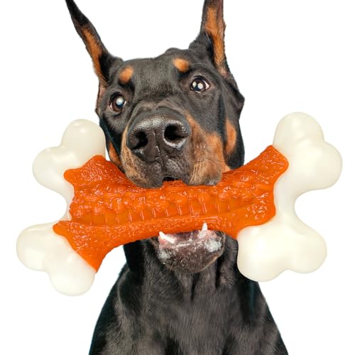 Kseroo Hundespielzeug für aggressive Kauer, große Rassen, robuste Knochen, Nylon, Kauspielzeug für Welpen, mittelgroße Hunde, robustes Erdnussbutter-Geschmacksspielzeug Kseroo Hundespielzeug für aggressive Kauer, große Rassen, robuste Knochen, Nylon, Kauspielzeug für Welpen, mittelgroße Hunde, robustes Erdnussbutter-Geschmacksspielzeug von Kseroo