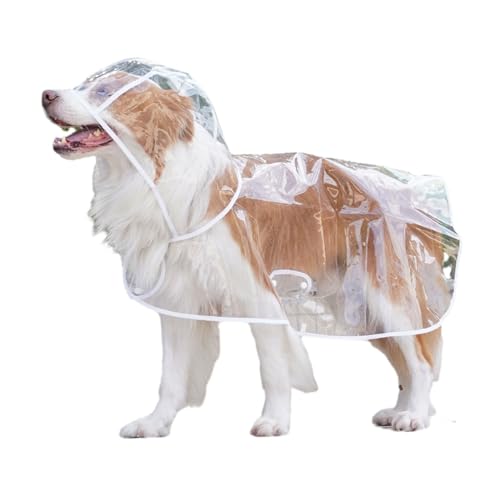 Ksikdeg Regenmantel für Hunde, wasserdicht, mit Kapuze, Regenponchos, Haustier-Regenmantel mit hellem Outdoor-Regen von Ksikdeg
