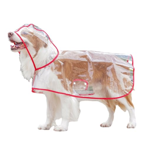 Ksikdeg Regenmantel für Hunde, wasserdicht, mit Kapuze, Regenponchos, Haustier-Regenmantel mit hellem Outdoor-Regen von Ksikdeg