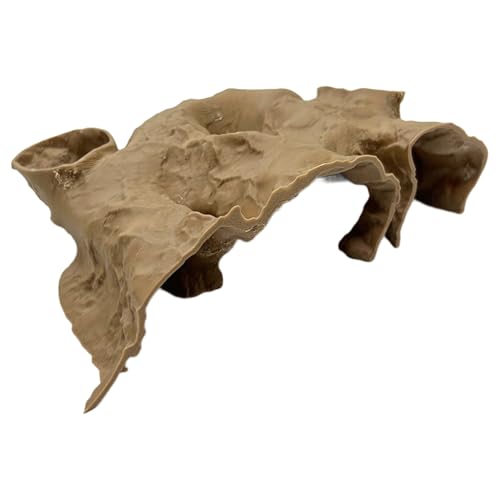 Realistisches Fisch-Unterschlupf für Fische, Oktopusse, Kristall-Garnelen mit breiten Tunnelöffnungen, Aquarium, Zubehör von Ksikdeg