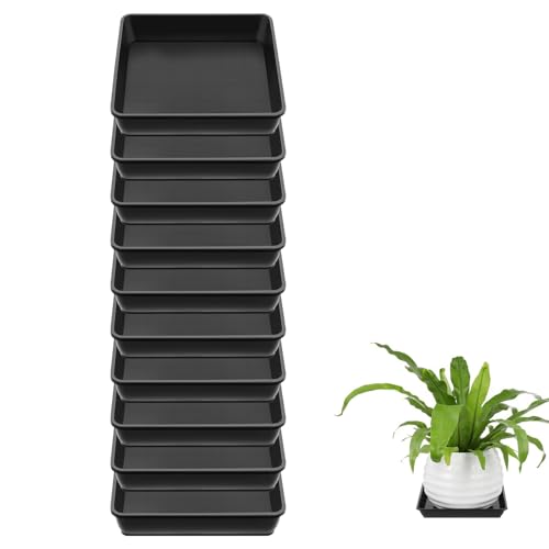 10 Stück Untersetzer Blumentopf Eckig, Topfuntersetzer Pflanzen, Quadratische Tropfschale, Blumen Untersetzer Rechteckig, Kann in Wohnzimmern, Schlafzimmern, Balkonen usw. verwendet Werden. 10 Stück Untersetzer Blumentopf Eckig, Topfuntersetzer Pflanzen, Quadratische Tropfschale, Blumen Untersetzer Rechteckig, Kann in Wohnzimmern, Schlafzimmern, Balkonen usw. verwendet Werden. von Ktnyl