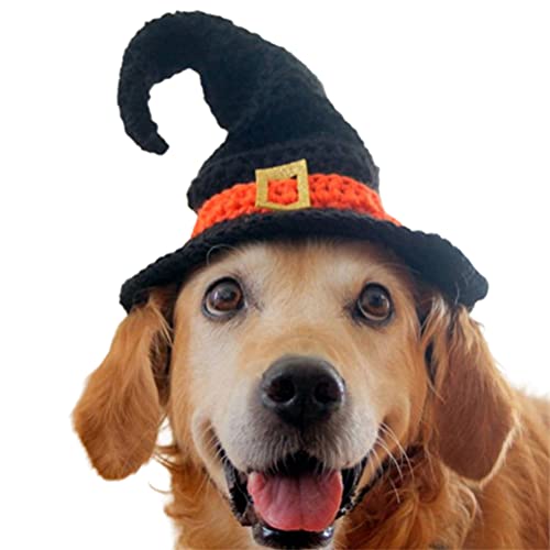 Kuashidai Halloween Zauberer Hut für Haustier Kreativität Haustier Zubehör Hunde verkleiden Hexenhut für große Hunde von Kuashidai