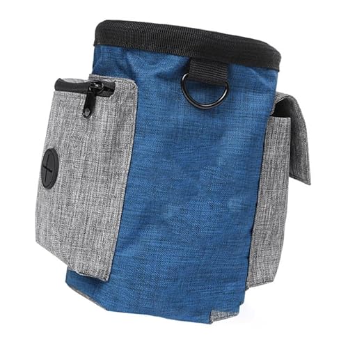 Kufoo Hundetrainings-Hüfttasche, Hunde-Auslauftasche, Langlebig, Mehrere Schichten, Große Breite Öffnung für den Außenbereich (Blau) von Kufoo
