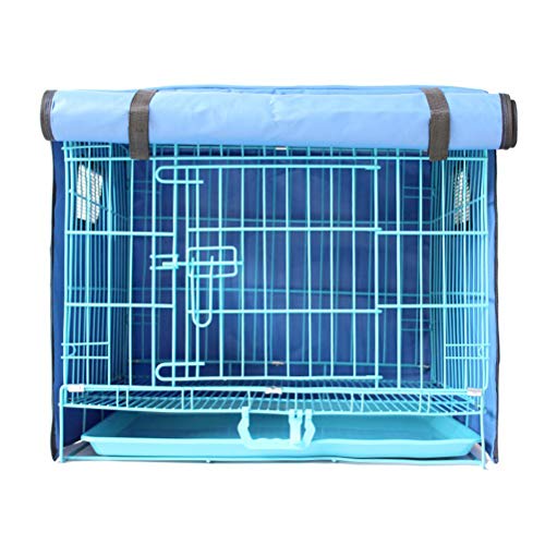 Kufoo Kaninchenkäfig-Abdeckung, Seitlicher Reißverschluss, Haustierkäfig-Abdeckung für Wind, Regen, Sonnenschutz (Blau) von Kufoo