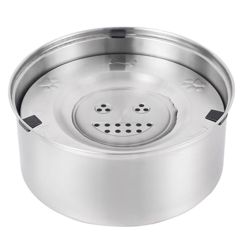 Kufughty Trinkbrunnen für Haustiere, Trinkbrunnen für Hunde mit Auslauf- und Spritzschutz, Rutschfester Futternapf für Hunde und Katzen von Kufughty
