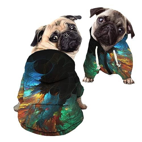 Kuiaobaty Abstrakte Farbe Kunst Welpen Hund Hoodie Doggy Shirt Kleidung Outfits, Chihuahua Hund Pullover Atmungsaktiv Outdoor Pullover für Haustiere Kuiaobaty Abstrakte Farbe Kunst Welpen Hund Hoodie Doggy Shirt Kleidung Outfits, Chihuahua Hund Pullover Atmungsaktiv Outdoor Pullover für Haustiere von Kuiaobaty