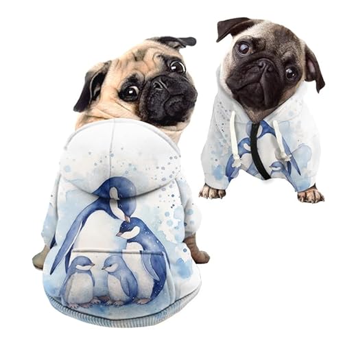 Kuiaobaty Aquarell-Pinguine Hundepullover Hoodie Welpen Haustiere Kleidung, niedliche Pinguin-Familie Hund Hoodies Stretchy Playwear Sweatshirt für Hunde Katzen Kuiaobaty Aquarell-Pinguine Hundepullover Hoodie Welpen Haustiere Kleidung, niedliche Pinguin-Familie Hund Hoodies Stretchy Playwear Sweatshirt für Hunde Katzen von Kuiaobaty
