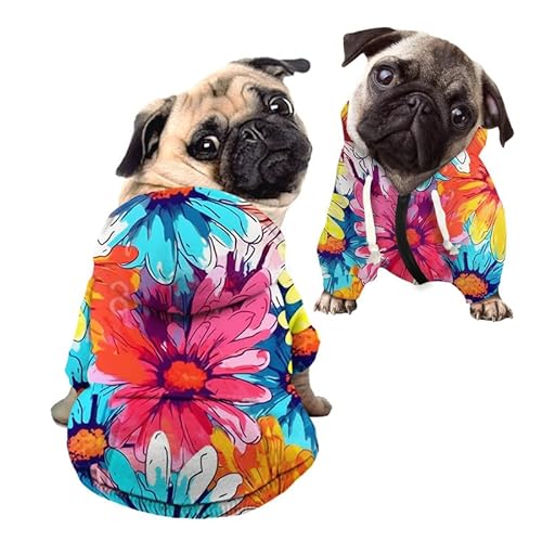 Kuiaobaty Bunte Farbe Daisy Hund Hoodies Kleidung Haustier Katze Herbst Warme Hoodies, Blumen Hund Kostüme Outfits Kleidung Bekleidung Kuiaobaty Bunte Farbe Daisy Hund Hoodies Kleidung Haustier Katze Herbst Warme Hoodies, Blumen Hund Kostüme Outfits Kleidung Bekleidung von Kuiaobaty