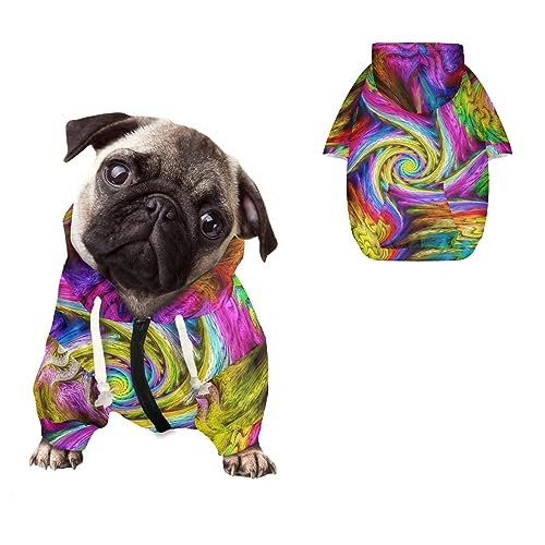 Kuiaobaty Color Art Kleine Hundekleidung Outfit Hund Hoodie Abstrakte Fraktale Spirale Haustier Sweatshirt Pullover Outfits für mittelgroße Hunde Kuiaobaty Color Art Kleine Hundekleidung Outfit Hund Hoodie Abstrakte Fraktale Spirale Haustier Sweatshirt Pullover Outfits für mittelgroße Hunde von Kuiaobaty