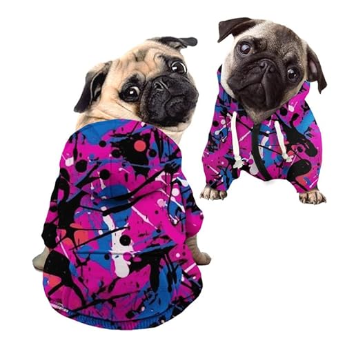Kuiaobaty Color Splatter Art Warme Hundekleidung für kleine Hunde, Jungen, Mädchen, Rosa, Blau, Spritzer, weich, atmungsaktiv, Welpen, Haustiere, Kapuzenpullover, Sweatshirts, Hunde-Kapuzenpullover, Kuiaobaty Color Splatter Art Warme Hundekleidung für kleine Hunde, Jungen, Mädchen, Rosa, Blau, Spritzer, weich, atmungsaktiv, Welpen, Haustiere, Kapuzenpullover, Sweatshirts, Hunde-Kapuzenpullover, von Kuiaobaty