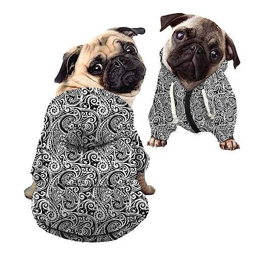 Kuiaobaty Ethnische Swirl Print Hund Hoodies Kleidung Haustier Katze Herbst Warme Hoodies, Hund Sweatshirt Kostüme Outfits Haustiere Kleidung Bekleidung von Kuiaobaty