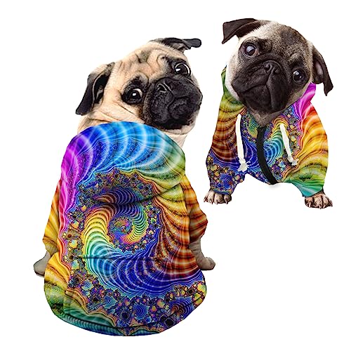 Kuiaobaty Fractal Art Hundepullover, bequem, Hunde-Kapuzenpullover, Haustierkleidung, abstrakte Farbe, dehnbarer Hunde-Einteiler für kleine, mittelgroße Hunde Kuiaobaty Fractal Art Hundepullover, bequem, Hunde-Kapuzenpullover, Haustierkleidung, abstrakte Farbe, dehnbarer Hunde-Einteiler für kleine, mittelgroße Hunde von Kuiaobaty