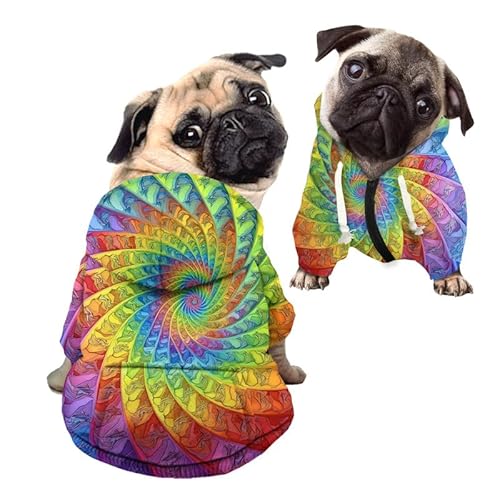 Kuiaobaty Fractal Color Art Basic Hunde-Kapuzenpullover mit Reißverschluss, bunt, Hundepullover Kuiaobaty Fractal Color Art Basic Hunde-Kapuzenpullover mit Reißverschluss, bunt, Hundepullover von Kuiaobaty