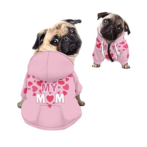 Kuiaobaty Hunde-Kapuzenpullover, dehnbar, für kleine und mittelgroße Hunde, Herz-Aufdruck, Motiv: Love Mon Kuiaobaty Hunde-Kapuzenpullover, dehnbar, für kleine und mittelgroße Hunde, Herz-Aufdruck, Motiv: Love Mon von Kuiaobaty