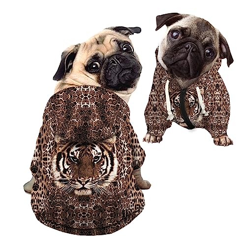 Kuiaobaty Hunde-Kapuzenpullover, warmes Herbst-Sweatshirt für Welpen, kleine, mittelgroße Hunde, 3D-Tigerdruck, Kapuzenpullover, Haustier-Shirt, Bekleidung Kuiaobaty Hunde-Kapuzenpullover, warmes Herbst-Sweatshirt für Welpen, kleine, mittelgroße Hunde, 3D-Tigerdruck, Kapuzenpullover, Haustier-Shirt, Bekleidung von Kuiaobaty