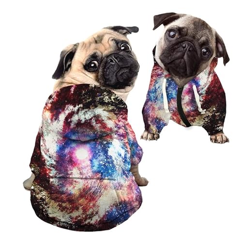 Kuiaobaty Hunde-Kapuzenpullover mit buntem Nebel-Druck, Galaxie-Sternenhund, Sweatshirt, Hundekostüme, Outfits, Haustier-, Katzen-Kleidung von Kuiaobaty