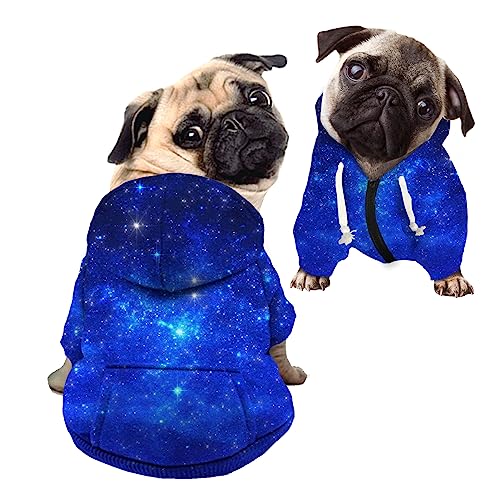 Kuiaobaty Hunde-Sweatshirt für kleine Hunde und Katzen, Sternenmuster, Hundekleidung, Pullover, Haustier-Kapuzenpullover, Herbst-Hunde-Outdoor-Pullover Kuiaobaty Hunde-Sweatshirt für kleine Hunde und Katzen, Sternenmuster, Hundekleidung, Pullover, Haustier-Kapuzenpullover, Herbst-Hunde-Outdoor-Pullover von Kuiaobaty
