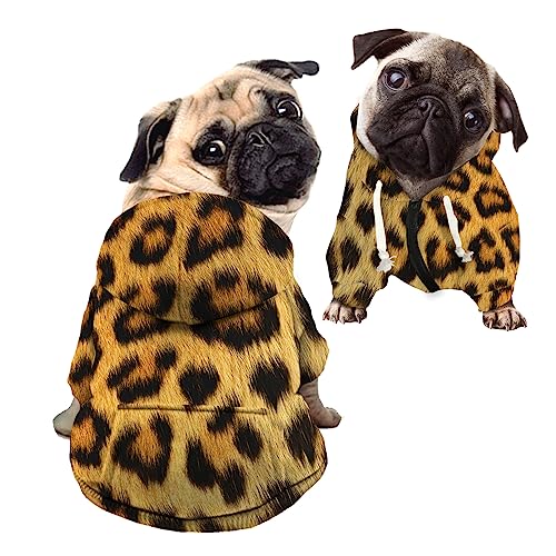 Kuiaobaty Hunde-Sweatshirt mit Leopardenmuster, für kleine Hunde, Katzen, Haustiere, Kapuzenpullover, lustige Tierhaut-Textur, Outdoor-Hundekleidung, Braun Kuiaobaty Hunde-Sweatshirt mit Leopardenmuster, für kleine Hunde, Katzen, Haustiere, Kapuzenpullover, lustige Tierhaut-Textur, Outdoor-Hundekleidung, Braun von Kuiaobaty