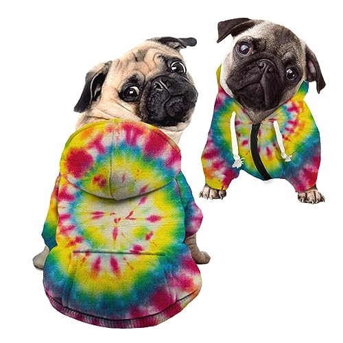 Kuiaobaty Hundepullover, Batikkunst, bequem, Hunde-Kapuzenpullover, Haustierkleidung, bunte Spirale, dehnbarer Hunde-Einteiler für kleine und mittelgroße Hunde, Spielkleidung Kuiaobaty Hundepullover, Batikkunst, bequem, Hunde-Kapuzenpullover, Haustierkleidung, bunte Spirale, dehnbarer Hunde-Einteiler für kleine und mittelgroße Hunde, Spielkleidung von Kuiaobaty