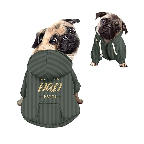 Kuiaobaty Hundepullover, bequem, Hunde-Kapuzenpullover, Haustierkleidung, neuartiger Anzug, Muster, Einteiler für kleine, mittelgroße Hunde, bester Papa Kuiaobaty Hundepullover, bequem, Hunde-Kapuzenpullover, Haustierkleidung, neuartiger Anzug, Muster, Einteiler für kleine, mittelgroße Hunde, bester Papa von Kuiaobaty