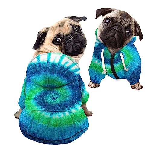 Kuiaobaty Hundepullover Komfort Hund Hoodies Blau Grün Spirale Druck Haustier Kleidung Hippie Art Stretchy Hund Spielkleidung Onesie für kleine Hunde Kuiaobaty Hundepullover Komfort Hund Hoodies Blau Grün Spirale Druck Haustier Kleidung Hippie Art Stretchy Hund Spielkleidung Onesie für kleine Hunde von Kuiaobaty