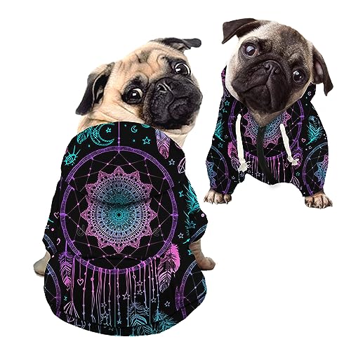 Kuiaobaty Indischer Traumfänger für kleine Hunde, Hoodies, Kleidung, Outfit, Bohemia, ethnisches Haustier-Sweatshirt, Pullover, Outfits für mittelgroße und große Hunde Kuiaobaty Indischer Traumfänger für kleine Hunde, Hoodies, Kleidung, Outfit, Bohemia, ethnisches Haustier-Sweatshirt, Pullover, Outfits für mittelgroße und große Hunde von Kuiaobaty