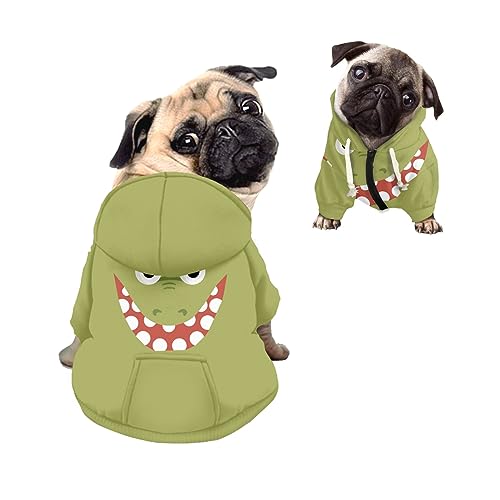 Kuiaobaty Lustiger Hunde-Kapuzenpullover mit Krokodilmuster, dehnbar, für kleine und mittelgroße Hunde, Tiermuster, Haustier-Welpen-Spielanzug Kuiaobaty Lustiger Hunde-Kapuzenpullover mit Krokodilmuster, dehnbar, für kleine und mittelgroße Hunde, Tiermuster, Haustier-Welpen-Spielanzug von Kuiaobaty