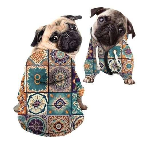 Kuiaobaty Moroccan Ethnic Dog Hoodie Zipper Comfort Puppy Pet Sweatshirt with Hat Sweatshirt for Small Medium Dogs Jumper Outfits Kuiaobaty Moroccan Ethnic Dog Hoodie Zipper Comfort Puppy Pet Sweatshirt with Hat Sweatshirt for Small Medium Dogs Jumper Outfits von Kuiaobaty