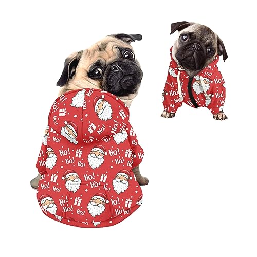 Kuiaobaty Niedlicher Hunde-Kapuzenpullover, Weihnachts-Kostüm, Reißverschluss, Haustier-Sweatshirt, Kapuzenpullover, roter Hundepullover Kuiaobaty Niedlicher Hunde-Kapuzenpullover, Weihnachts-Kostüm, Reißverschluss, Haustier-Sweatshirt, Kapuzenpullover, roter Hundepullover von Kuiaobaty