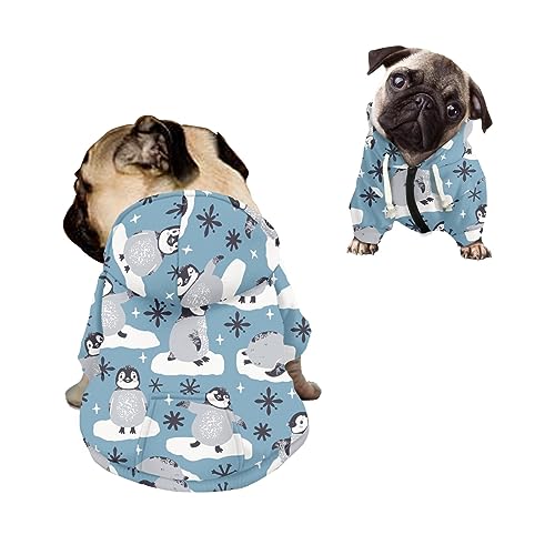 Kuiaobaty Niedlicher Pinguin-Druck mit Kapuze Hundekleidung Sweatshirt Weiche Hund Onesie Pullover, Cartoon Pinguin Vögel Hund Hoodies für kleine Hunde Kuiaobaty Niedlicher Pinguin-Druck mit Kapuze Hundekleidung Sweatshirt Weiche Hund Onesie Pullover, Cartoon Pinguin Vögel Hund Hoodies für kleine Hunde von Kuiaobaty