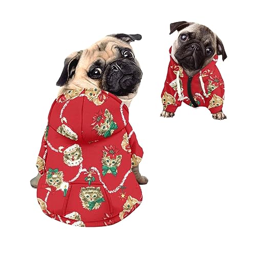 Kuiaobaty Niedlicher Weihnachtspullover für Welpen, Hunde-Sweatshirt, Mantel, Outfits, niedliche Weihnachtskatzen-Hunde-Kapuzenpullover für kleine Hunde Kuiaobaty Niedlicher Weihnachtspullover für Welpen, Hunde-Sweatshirt, Mantel, Outfits, niedliche Weihnachtskatzen-Hunde-Kapuzenpullover für kleine Hunde von Kuiaobaty
