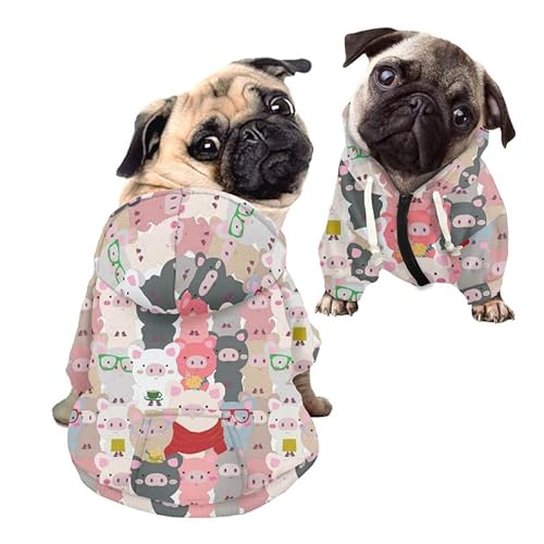 Kuiaobaty Niedliches Schwein Muster Hund Hoodie Reißverschluss Haustier Sweatshirt Kapuzenpullover Cartoon Schweine Drucken Hund Pullover Pullover Hund Bekleidung Kleidung Kuiaobaty Niedliches Schwein Muster Hund Hoodie Reißverschluss Haustier Sweatshirt Kapuzenpullover Cartoon Schweine Drucken Hund Pullover Pullover Hund Bekleidung Kleidung von Kuiaobaty