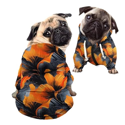 Kuiaobaty Paint Leaf Print Hund Pullover Hoodie Welpen Haustiere Kleidung, Orange Blätter Malerei Hund Hoodies Stretchy Playwear für Hunde Katzen Kuiaobaty Paint Leaf Print Hund Pullover Hoodie Welpen Haustiere Kleidung, Orange Blätter Malerei Hund Hoodies Stretchy Playwear für Hunde Katzen von Kuiaobaty