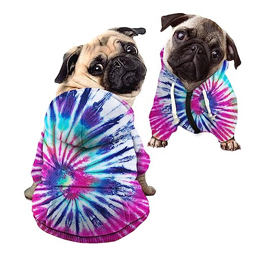 Kuiaobaty Tie Dye Art Puppy Dog Hoodie Doggy Shirt Kleidung Outfits, Farbspirale Hund Pullover Atmungsaktiv Outdoor Pullover für Haustiere Kuiaobaty Tie Dye Art Puppy Dog Hoodie Doggy Shirt Kleidung Outfits, Farbspirale Hund Pullover Atmungsaktiv Outdoor Pullover für Haustiere von Kuiaobaty
