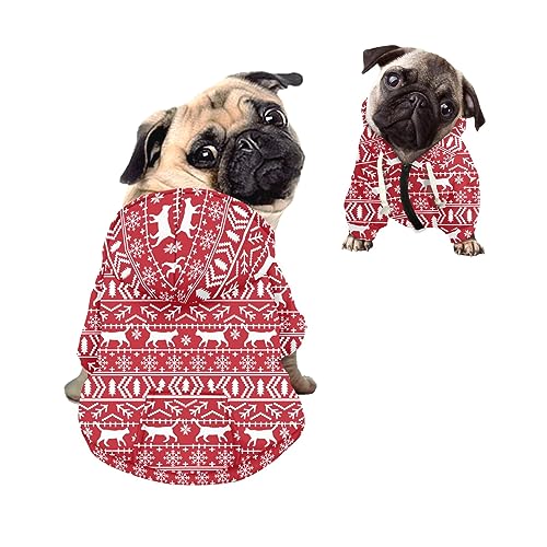 Kuiaobaty Xmas Kitty Muster Hund Hoodie Weihnachten Schneeflocke Haustier Sweatshirt Kostüm Rot Dehnbar Haustier Welpen Hoodies für Klein Mittel Kuiaobaty Xmas Kitty Muster Hund Hoodie Weihnachten Schneeflocke Haustier Sweatshirt Kostüm Rot Dehnbar Haustier Welpen Hoodies für Klein Mittel von Kuiaobaty