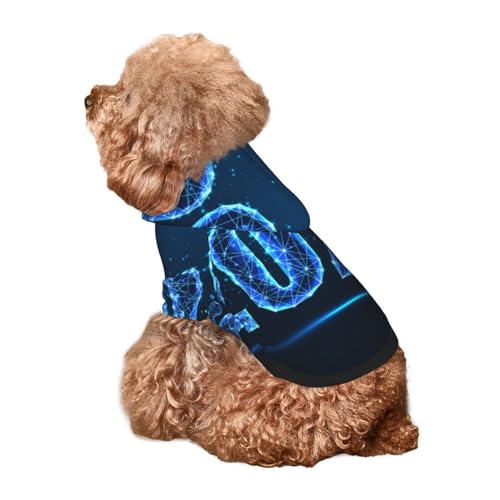 Kuilepa 2025 Hunde-Kapuzenpullover mit Aufdruck "Happy New Year", Sicherheits-Hundepullover, Hunde-Kapuzenpullover für kleine, mittelgroße und große Hunde (Größe XS-XXL) von Kuilepa